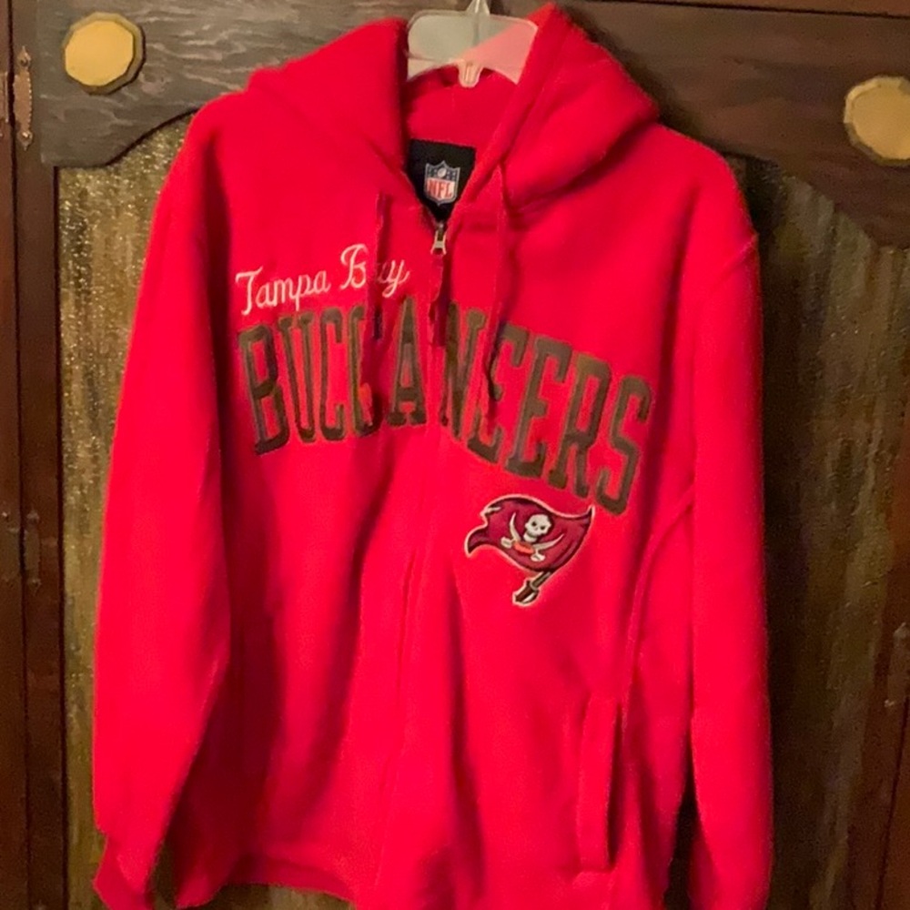NFL Tampa Bay Buccaneers Fleece Hooded Zip Up - Men’s XL